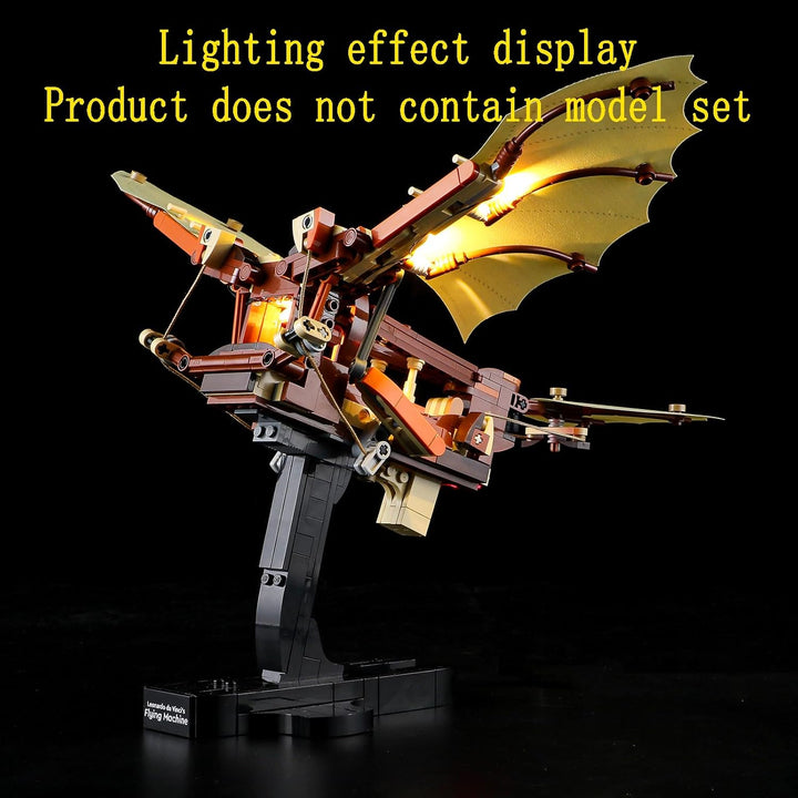 GEAMENT LED Licht-Set Kompatibel mit Lego Leonardo da Vincis Fluggerät Icons 10363 Bausteine Modell