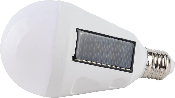 Solar Panel LED Glühbirne - tragbar, Wasserdicht IP65, Camping Wandern, 12W, AC 85-265V, Aussen-Inne