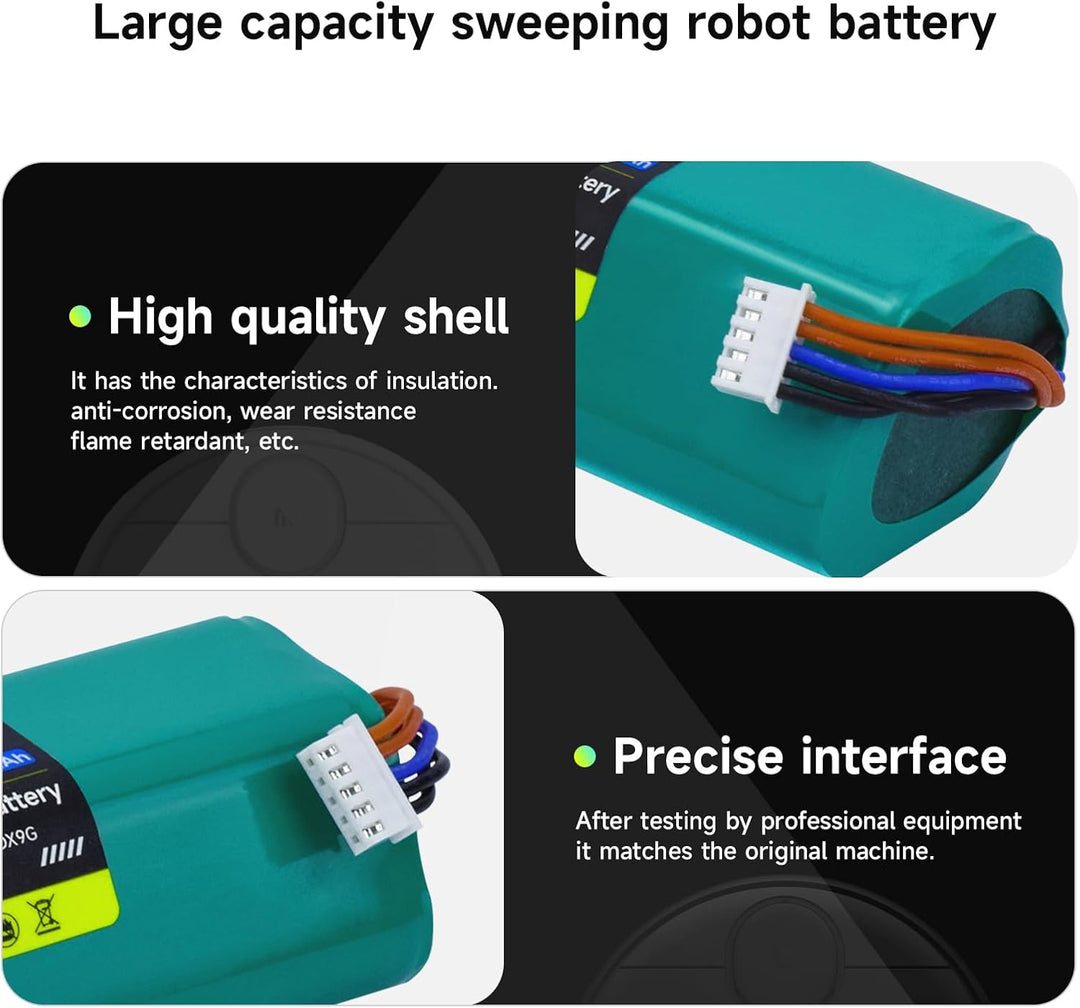 14.4V 6500mAh Ersatz Akku Kompatibel mit Yeedi Vac 2 pro,Vac 2,Yeedi Vac/Vac max,für Ecovacs Deebot