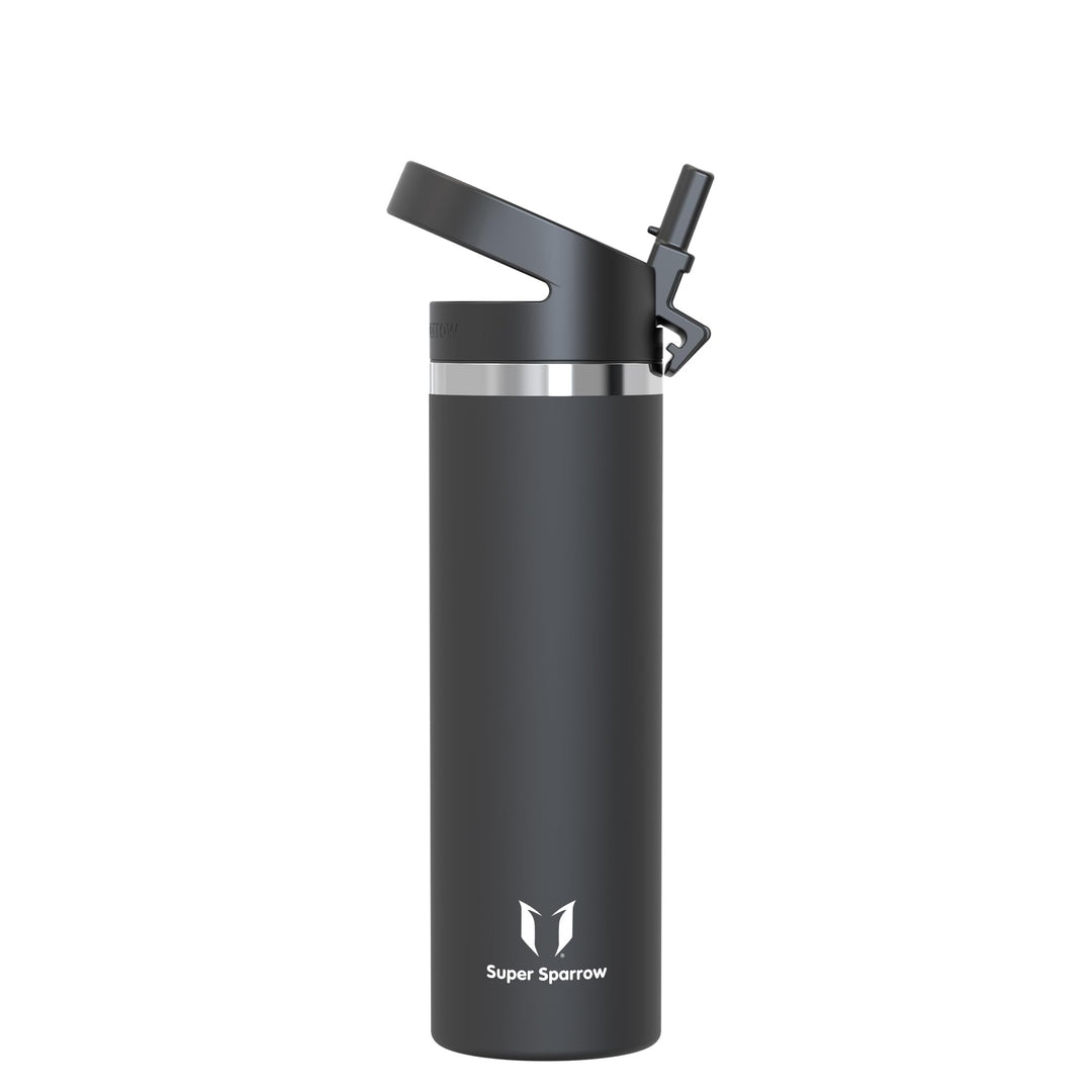 Super Sparrow Trinkflasche Edelstahl 750ml - Breite Öffnung SwivelSip Thermosflasche - BPA-Frei Ther