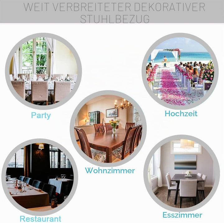 HZDHCLH Stuhlhussen 4er Set Stuhlbezüge Stretch abnehmbar, waschbar, Esszimmerstuhl-Schutzsitz für H
