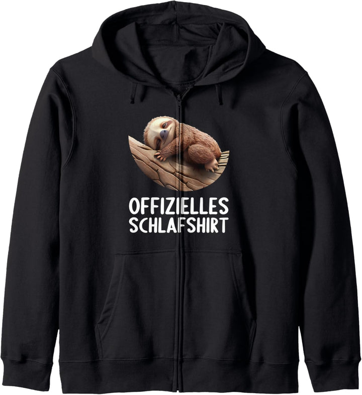 Faultier Faultiere Offizielles Schlafshirt Kapuzenjacke