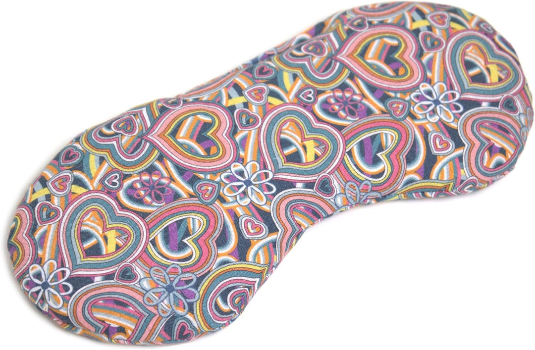 Bio-Bio Augenkissen Lavendel &amp; Leinsamen "Psychedelic Heart" zur Entspannung, zum Kühlen, erwärmen o