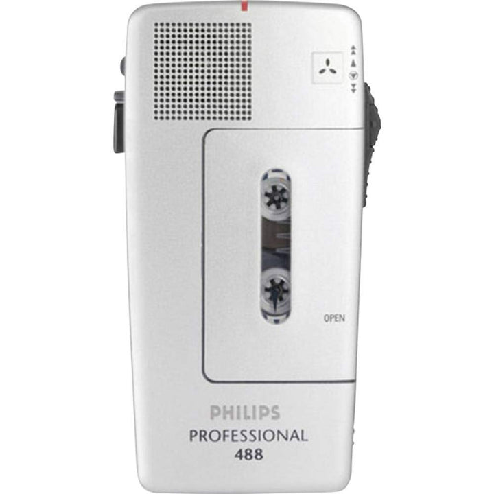 Philips Pocket Memo LFH0488 Analoges Mini-Kassetten Diktiergerät (Schiebeschalter, wählbare Mikrofon