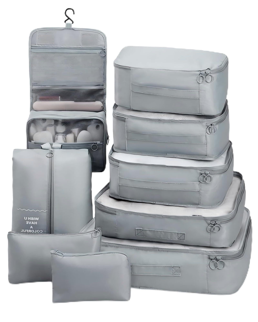 OrgaWise Koffer Organizer 9en1 Packing Cubes Kleidertaschen Packwürfel Verpackungswürfel Gepäck Aufb