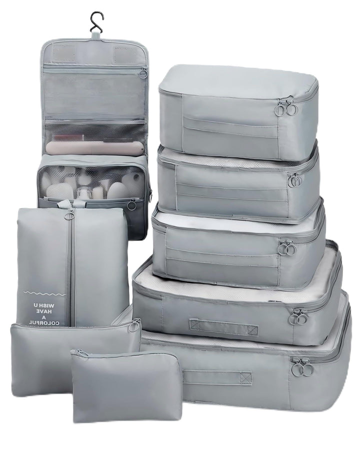 OrgaWise Koffer Organizer 9en1 Packing Cubes Kleidertaschen Packwürfel Verpackungswürfel Gepäck Aufb