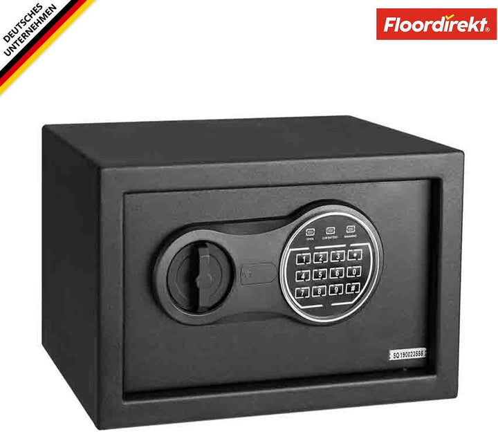 Floordirekt Tresor Grasberg Möbeltresor Safe - 20 x 31 x 20 cm, Anthrazit - elektronisches Zahlensch