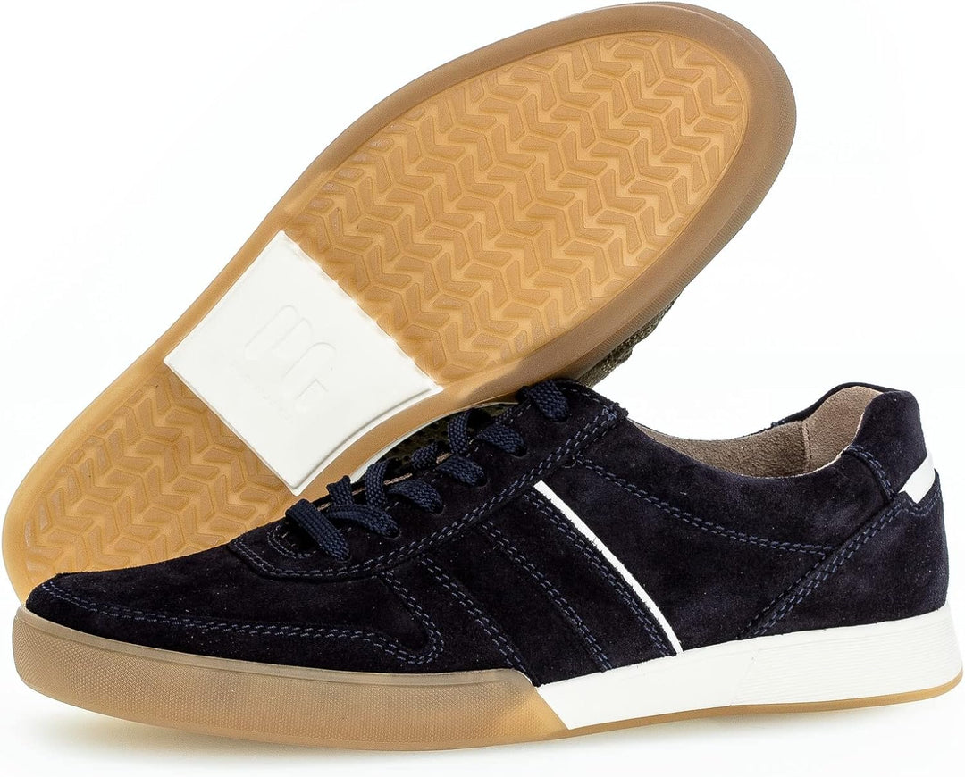 Pius Gabor Herren Sneaker Low,Halbschuhe,zertifiziertes Leder,Wechselfussbett 41 EU Blau Midnight, 4