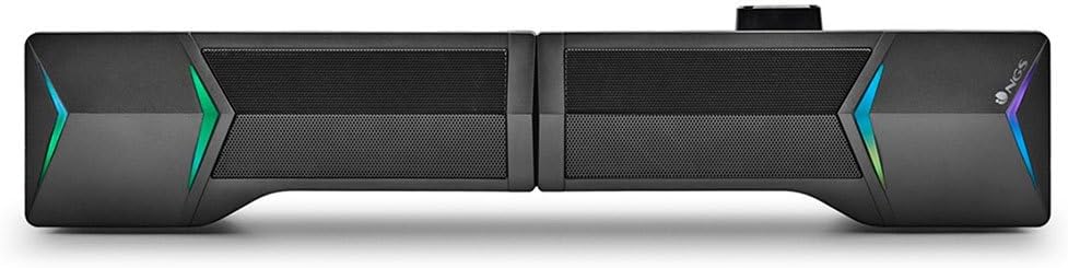 NGS GSX-B1200 - Teilbare Gaming-Soundbar 2.0, Ausgangsleistung 12 W, RGB-Lichter, kompatibel mit Blu