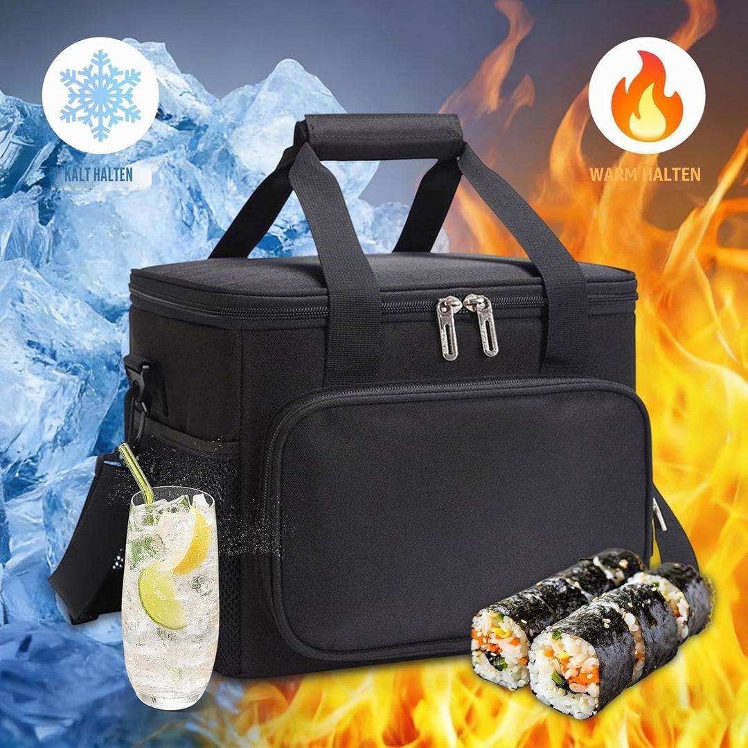Faltbare Kühltasche 27L/15L/10L, hält Getränke &amp; Speisen 8h kalt/frisch, wasserdichte Isoliertasche