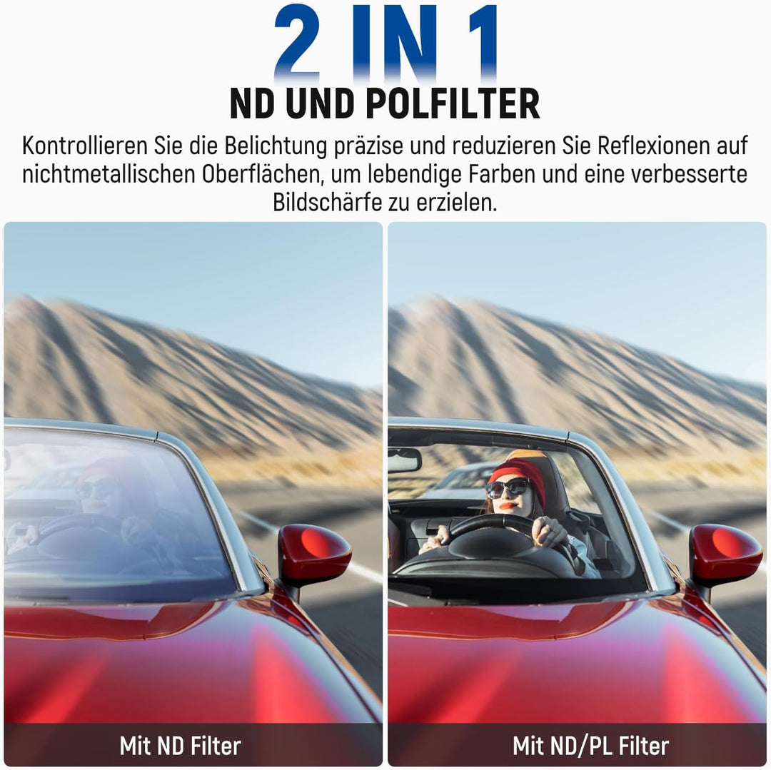 NEEWER 4er ND CPL Filter Kompatibel mit Insta360 Ace Pro/Ace Pro 2, ND8/PL ND16/PL ND32/PL ND64/PL P