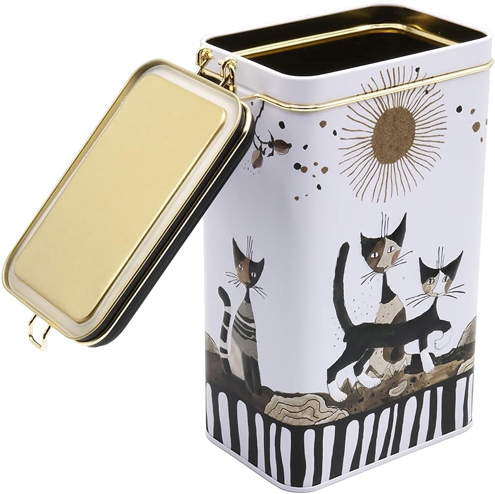 Fridolin Vorratsdose/Kaffeedose aus Metall mit Verschluss - Rosina Wachtmeister: Cats, Sepia