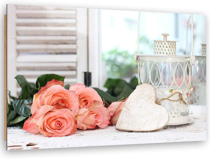 Feeby Wanddeko Blumen Bild Kunstdruck modern rustikal Weiss 80x60 cm M14320 80x60 cm, M14320 80x60 c