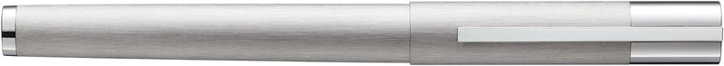 LAMY scala Füllhalter 051 - Füller aus strichmattiertem Edelstahl in der Farbe Silber mit Griffstück