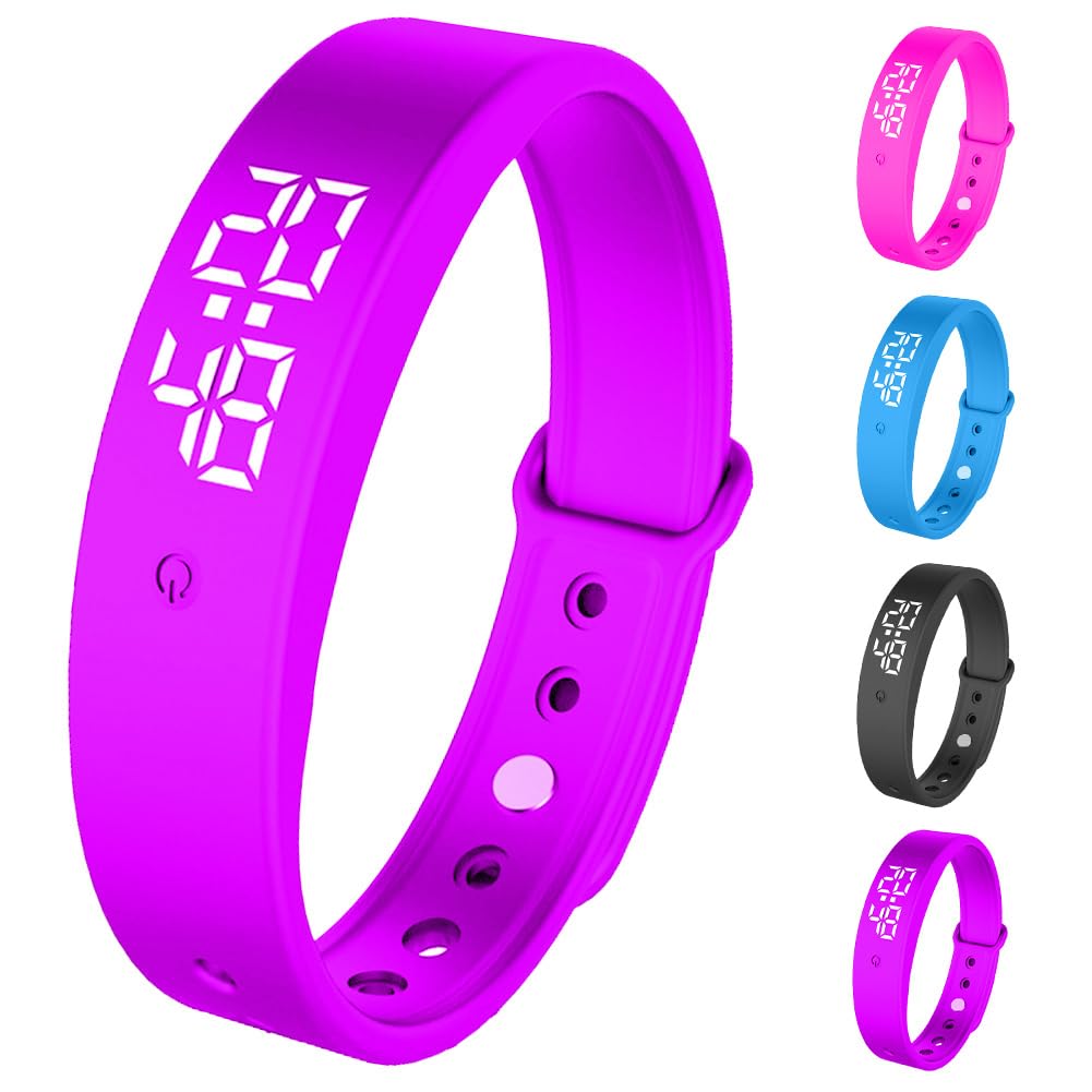 DASIAUTOEM Vibrationswecker Armband, Vibrationsalarm Erinnerung Uhr, Armband Wecker Vibration mit Ti