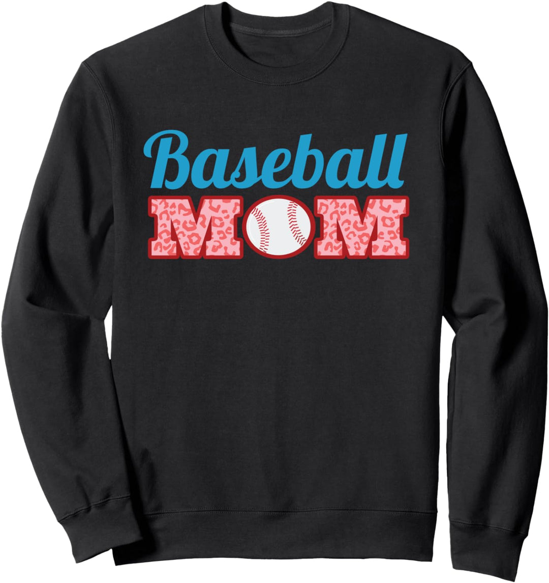 Baseball MOM Momslife Leopard Softball-Spiel, Mama womans Sweatshirt