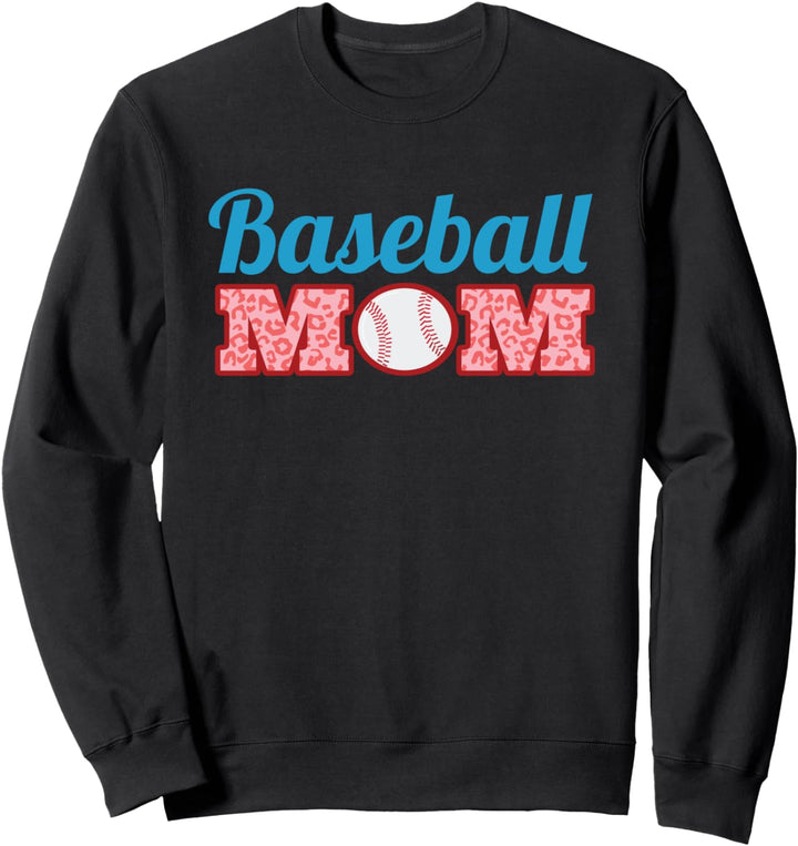 Baseball MOM Momslife Leopard Softball-Spiel, Mama womans Sweatshirt