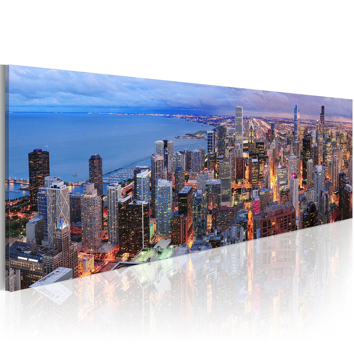 murando - Wandbilder XXL Stadt New York 120x40 cm 1 tlg - Wand Deko Vlies Leinwand Bilder Gross Wand