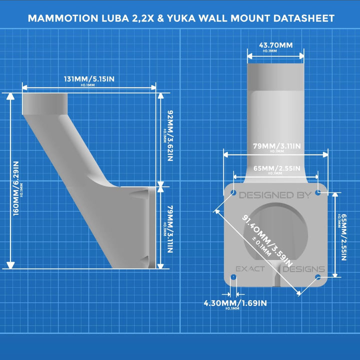 Wandhalterung für Mammotion Luba 2, 2X &amp; Yuka RTK-Antenne (Schwarz)