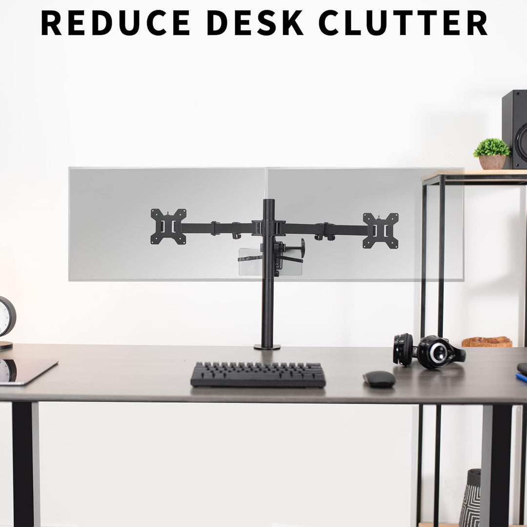 VIVO Universal-Dockingstation-Halterung für Workstation, hinter dem Monitor VESA-Montage, unter dem