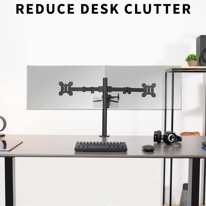 VIVO Universal-Dockingstation-Halterung für Workstation, hinter dem Monitor VESA-Montage, unter dem