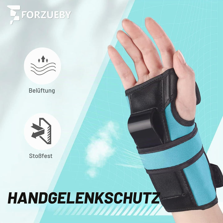 Knieschoner, Ellbogenschützer und Handgelenkschützer für Erwachsene&amp;Kinder Protektoren Set, 6 in 1 S