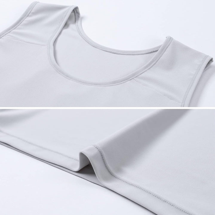 XUJI Transgender FTM Trans Atmungsaktive Halb Brust binder XL Tank-grau, XL Tank-grau