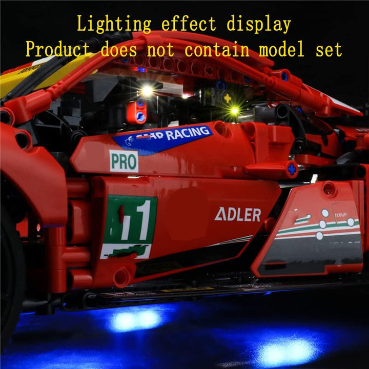 GEAMENT Licht-Set Kompatibel mit Lego Ferrari 488 GTE AF Corse #51" Supersports Car - Beleuchtungsse