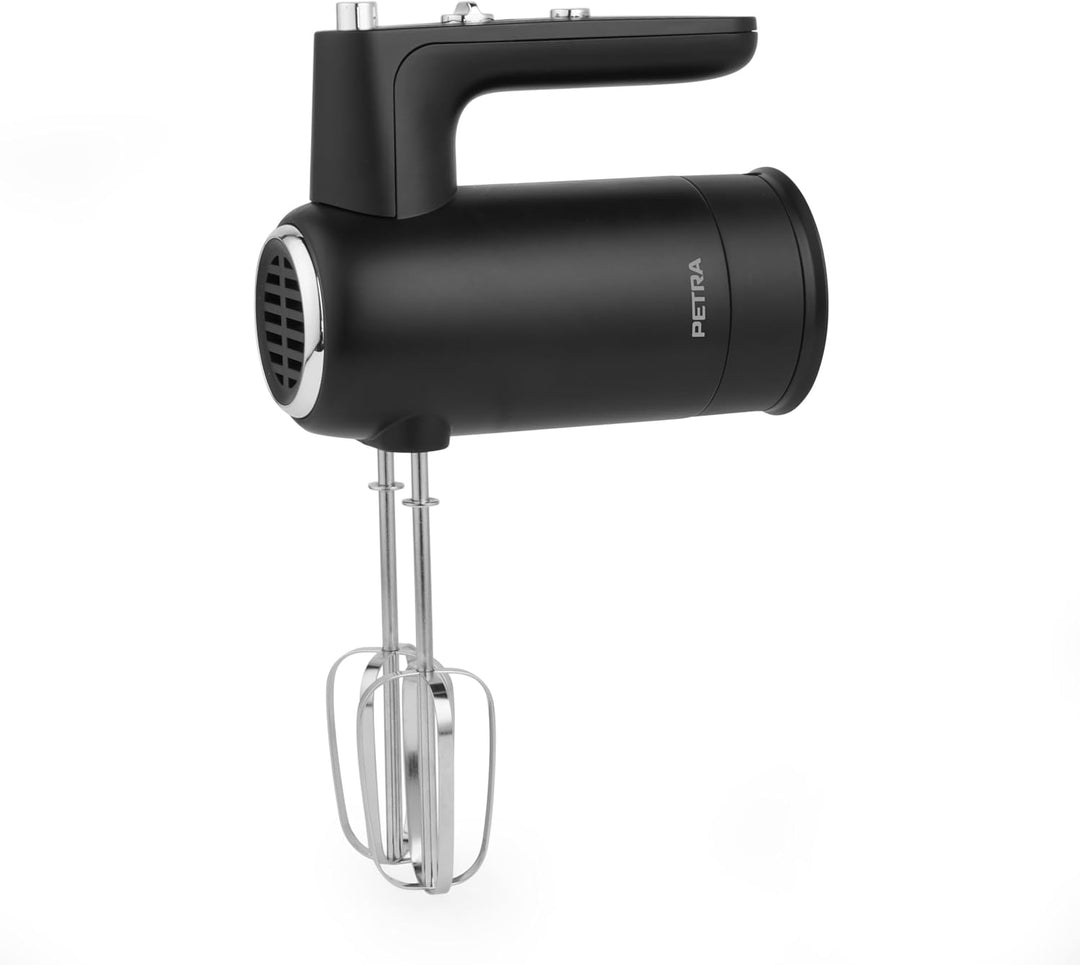 Petra PT5613BMBLKVDE Handmixer Handrührer - Elektrischer Küchenmixer zum Kneten/Schlagen, Schneebese