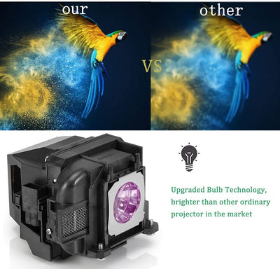 Aimdio Beamer Ersatzlampe für EPSON ELPLP88 EB-X27 EB-U32 EB-S27 EB-W31 EB-W29 EB-U32 EB-U04 EB-W04