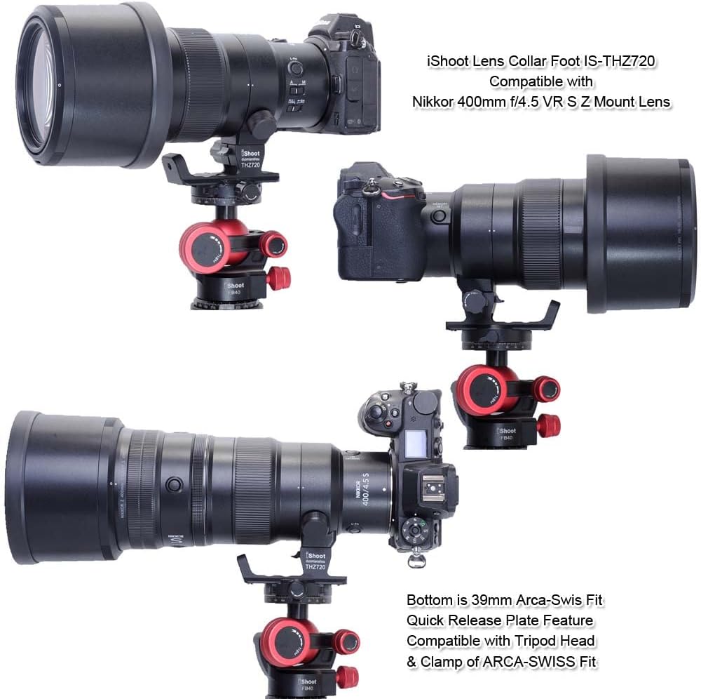 Objektiv-Kragenständer, Ersatzfuss-Stativ, Ringbasis, kompatibel mit Nikon Nikkor 400 mm f/4.5 VR S