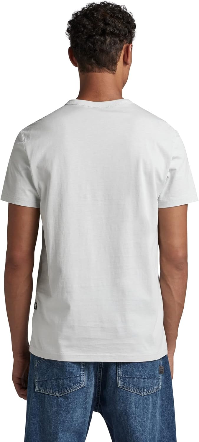 G-STAR RAW Herren Applique Multi Technique T-Shirts, Grau (Oyster Mushroom D22803-336-d607)