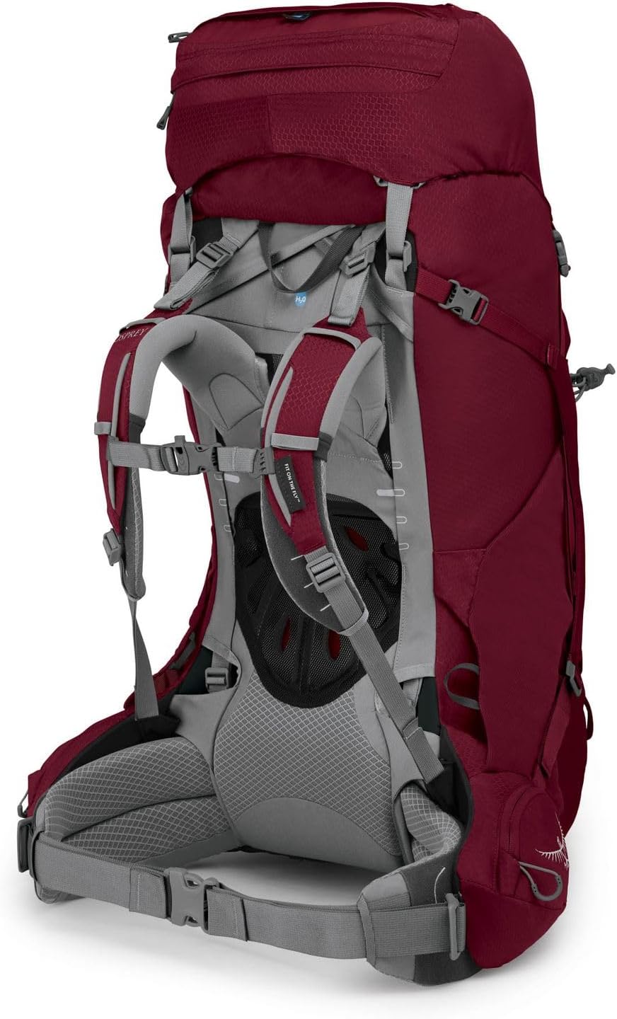 Osprey Ariel 65 Trekkingrucksack für Frauen Claret Red XS-S, Claret Red XS-S