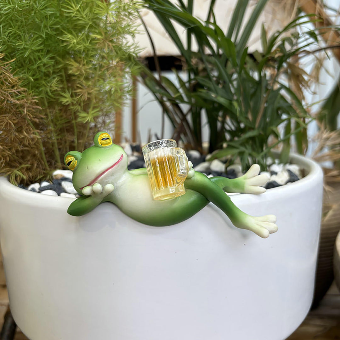 Mini-Frosch Topfpflanzen Dekorationen, lustige Frosch Garten Dekorationen, Outdoor-Geschenke, Frauen