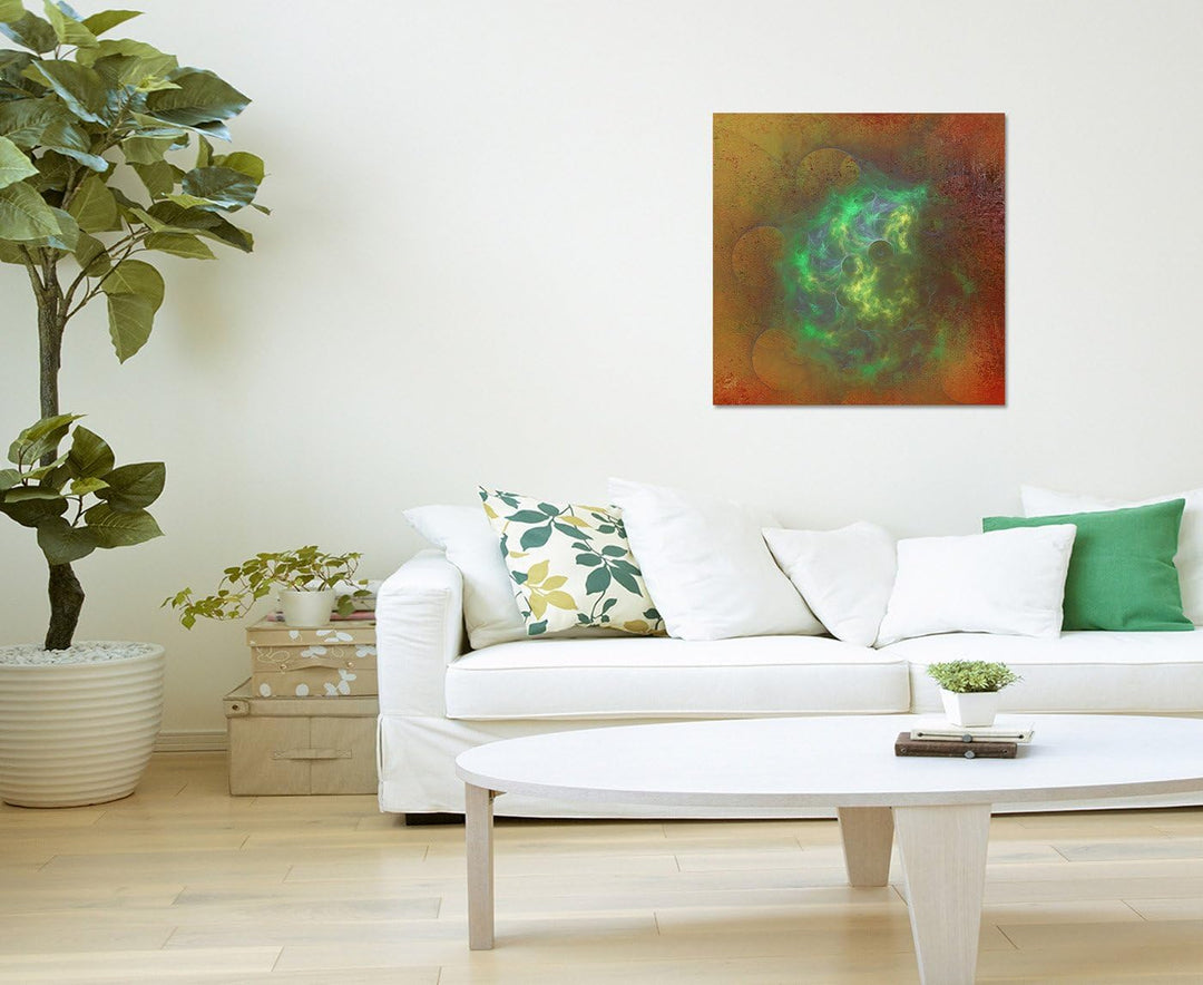Paul Sinus Art Modernes Wandbild Abstrakt020_60x60cm Abstrakte Kunst Kunstdruck auf Leinwand Zeitlos