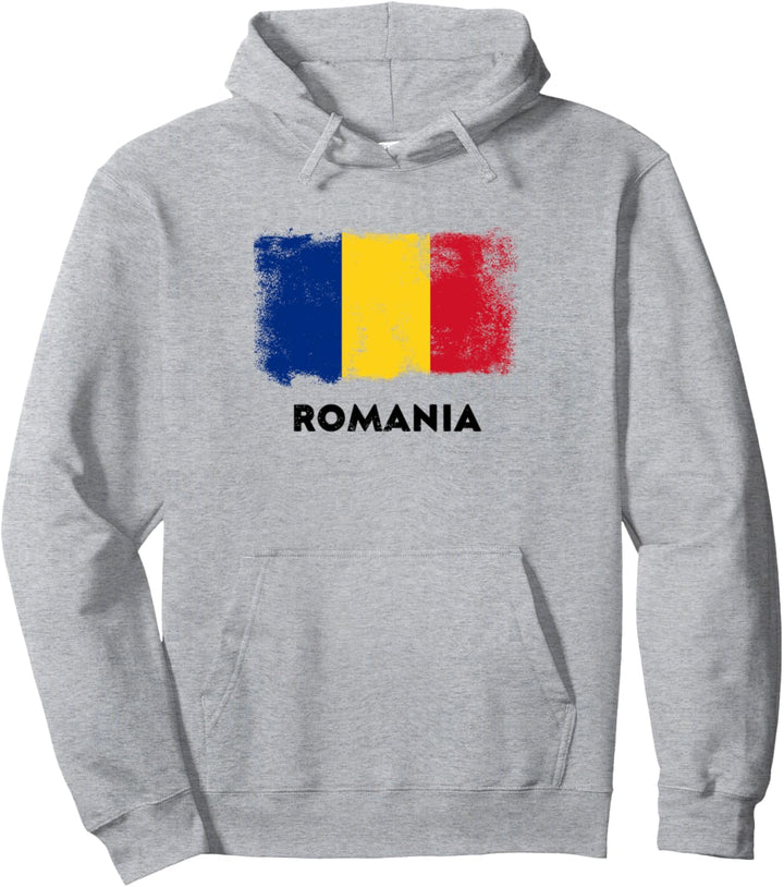 Rumänien Flagge Romania Blue Yellow Red Pullover Hoodie