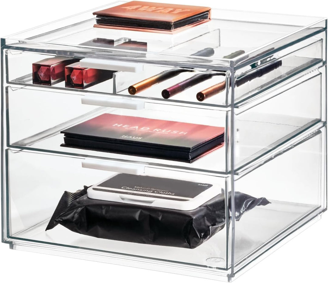 iDesign Make-up Organizer, Schmink Aufbewahrung mit 3 Schubladen aus der Signature Series by Sarah T