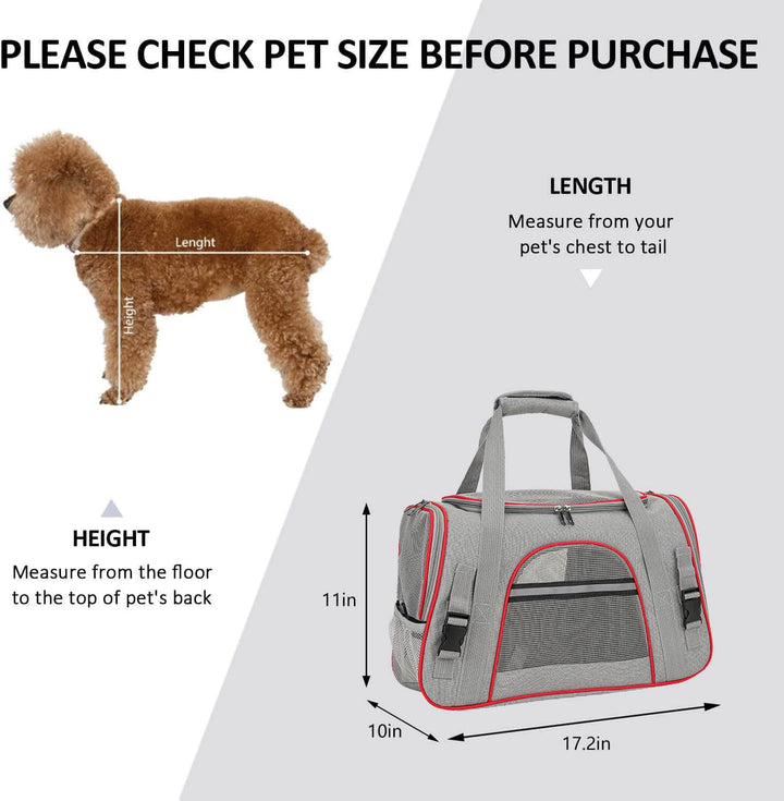 kleine Hunde Transportbox,transportbox Katze, Atmungsaktive und Faltbare Hundebox mit Verstellbarem,