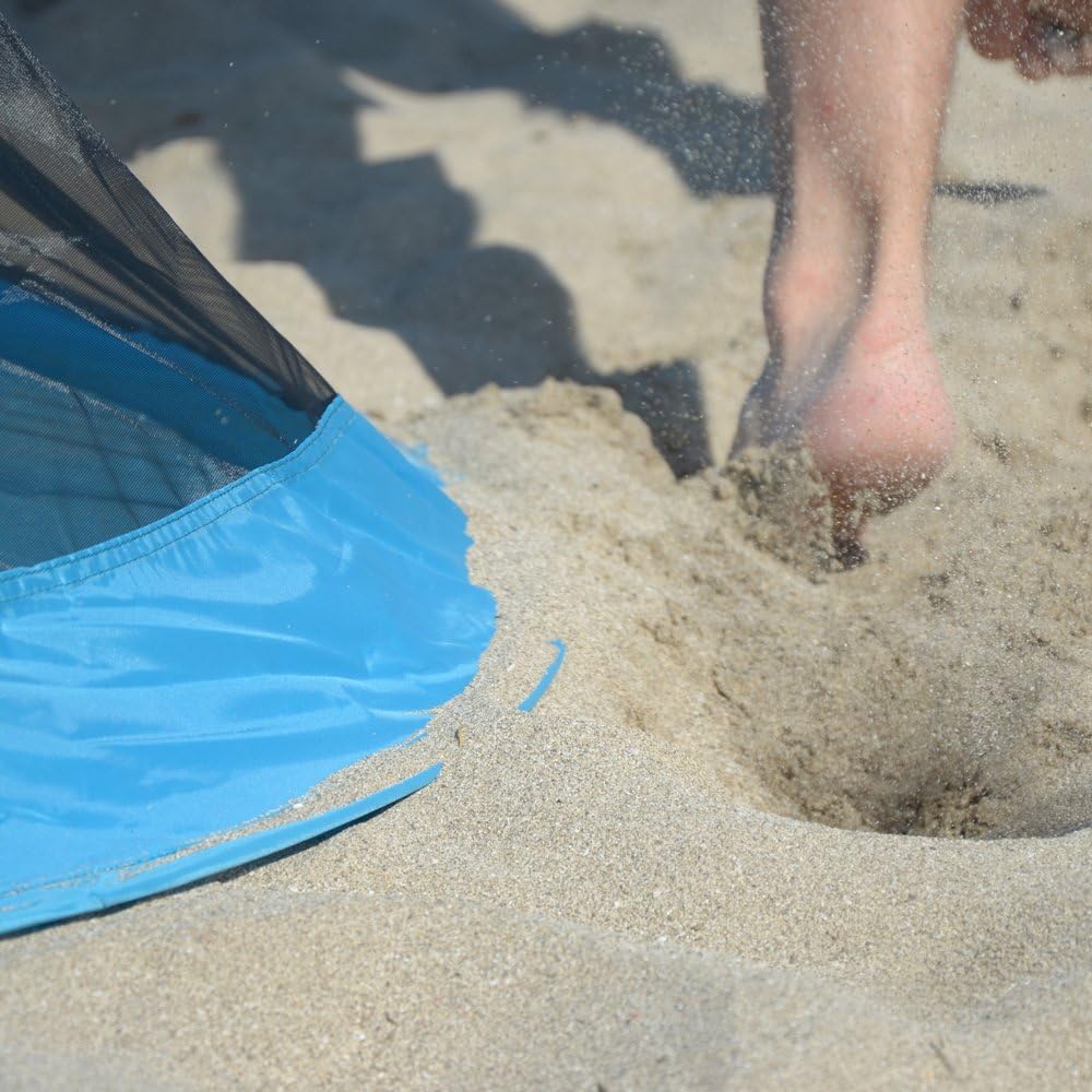 outdoorer Pop up Strandmuschel Zack II - Wurf-Strandmuschel mit UV-Schutz 60, Sonnenschutz und Winds