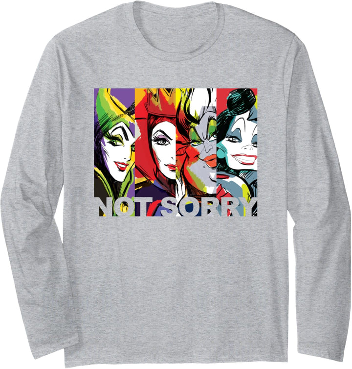 Disney Villains Female Baddies Not Sorry Langarmshirt