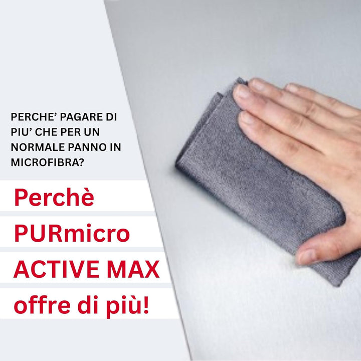 Vileda Professional Purmicro Active Max XL Waschlappen, grau, 5 Stück
