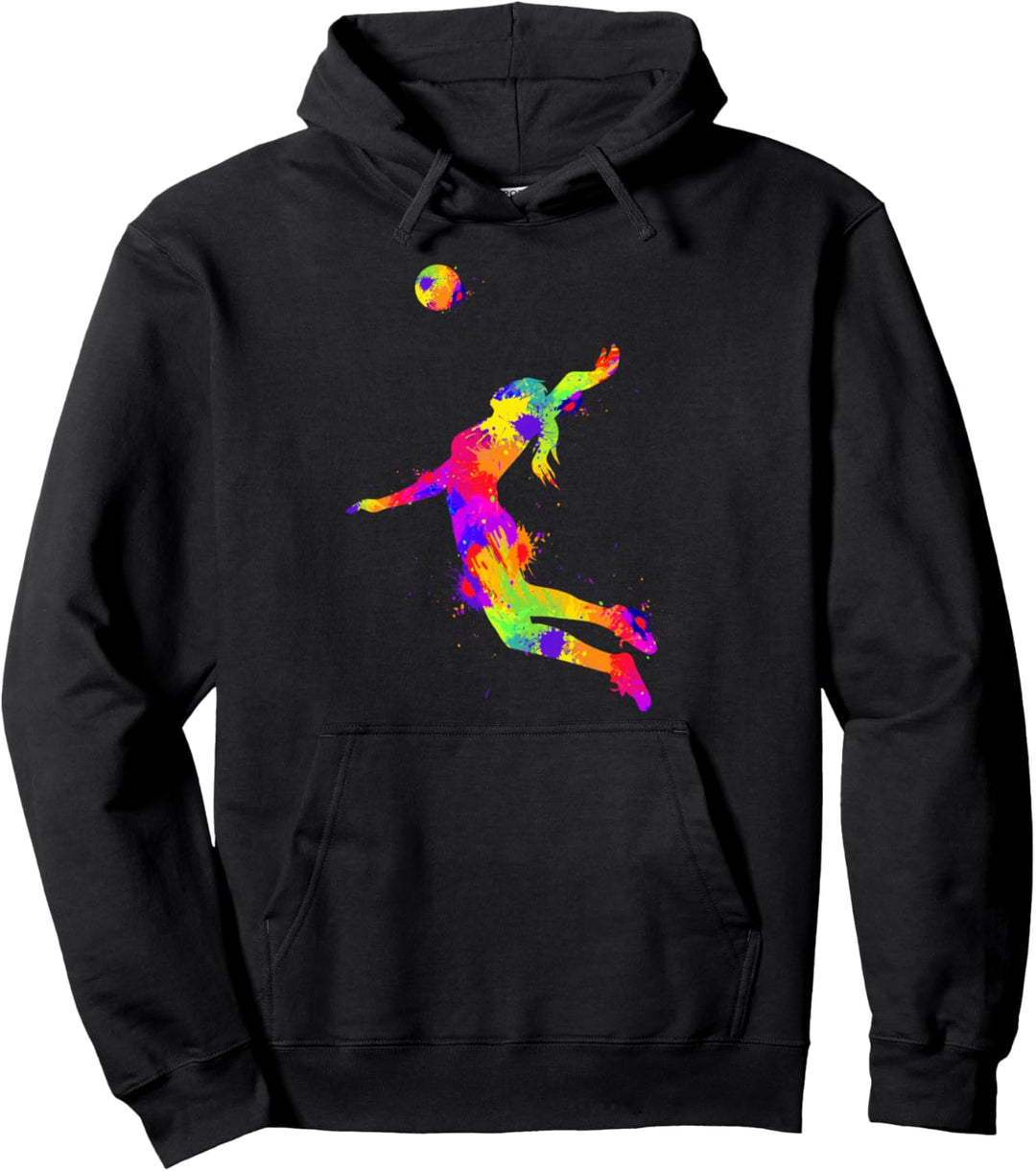 Volleyball Mädchen Volleyballerin Frauen Pullover Hoodie