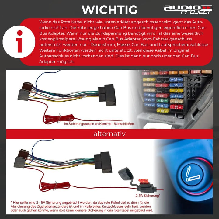 Audioproject A110 - Radioblende Set 2-DIN kompatibel für VW Golf 5 6 Polo 6R Passat Touran Caddy T5
