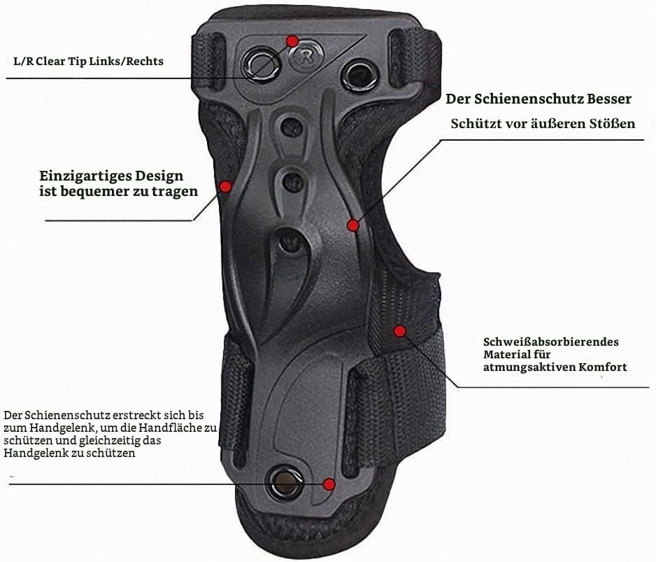 CTHOPER Handgelenkschoner Inliner, Skating Snowboard Handschutz Protektoren Erwachsene für Handschuh