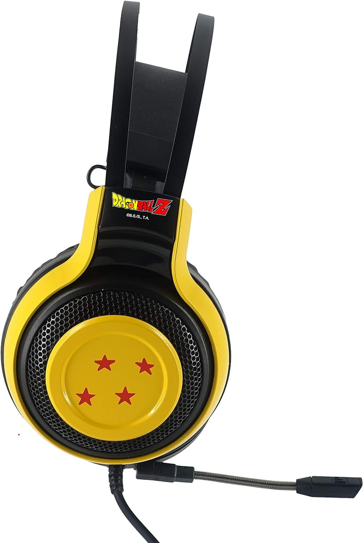 TEKNOFUN Dragon Ball Z Gaming Kopfhörer mit Mikrofon, Gelb