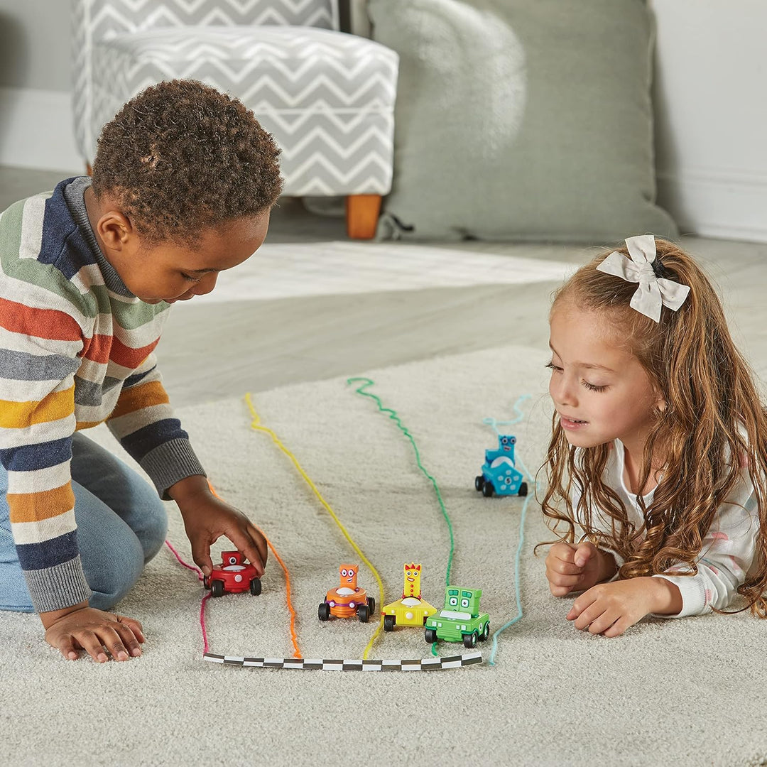 Learning Resources HM95405-UK Mini-Autoset, 5 Autos, Numberblocks-Geschenke, Fahrzeuge mit beweglich