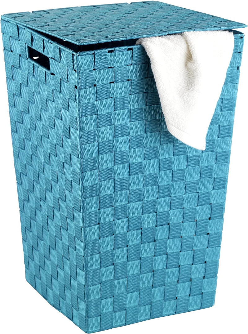 Wenko 22279100 Wäschetruhe Adria Square Fassungsvermögen 48 L, Polypropylen, petrol, Blau, 33 x 33 x