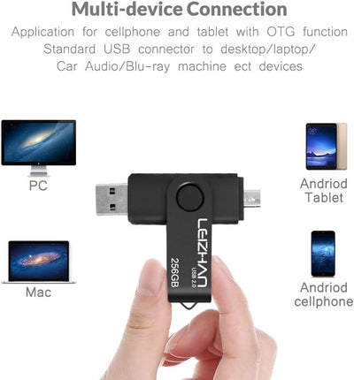 leizhan USB Speicherstick 2.0 OTG Metall Pendrive für Android Smartphone USB Flash Disk Micro USB Pe