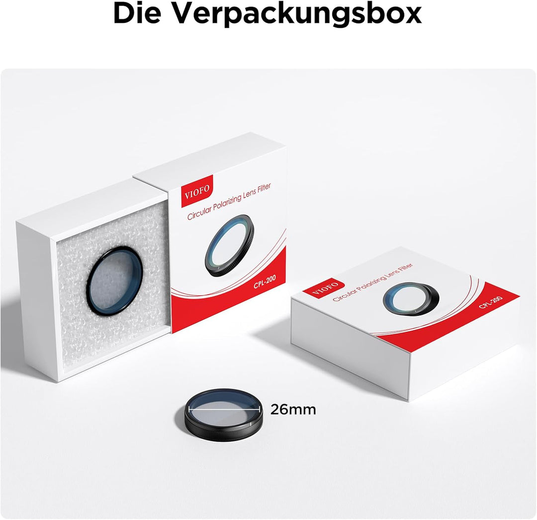 VIOFO CPL Zirkular-Polarisationsfilter für A139 / A139 Pro / T130 / A229 Reihe / WM1 Nur Frontscheib