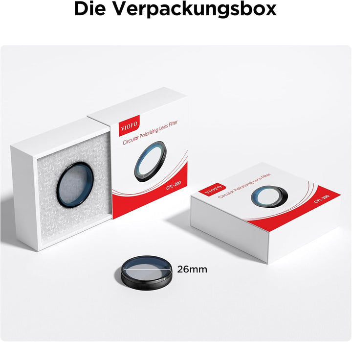 VIOFO CPL Zirkular-Polarisationsfilter für A139 / A139 Pro / T130 / A229 Reihe / WM1 Nur Frontscheib